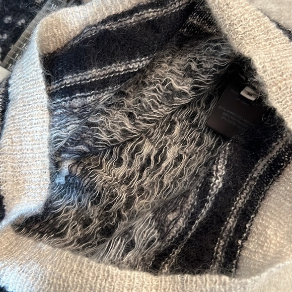 Isabel Marant Etole black white knit sweater mohair wool blend quite classic - Picture 14 of 14